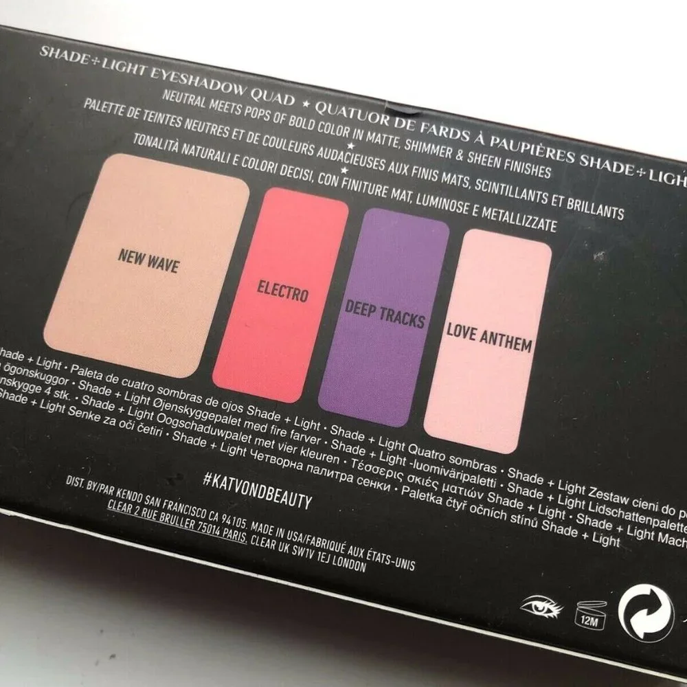 NWT Kat Von D Shade + Light Neüpop Eyeshadow Quad Palette Vegan Limited Edition